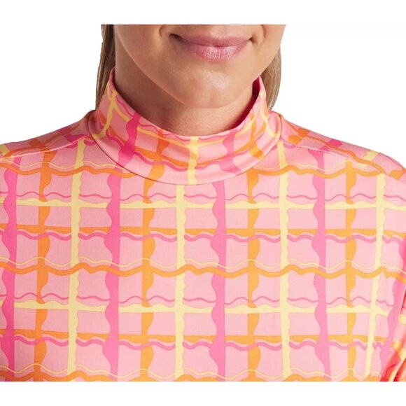 PUMA X Dani Dazey Women's CLOUDSPUN Mock Neck Golf Shirt Size Medium Retro Vibes - Picture 1 of 3